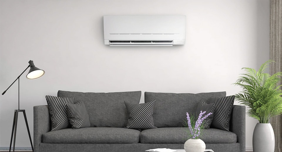 Mitsubishi air conditioner installed in a Canberra home